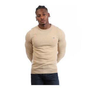 Gant Mens Lambswool Blend Crew Neck Sweatshirt / Khaki Brown